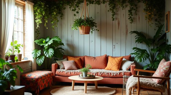 Réaliser une décoration bohème intemporelle avec des plantes grimpantes